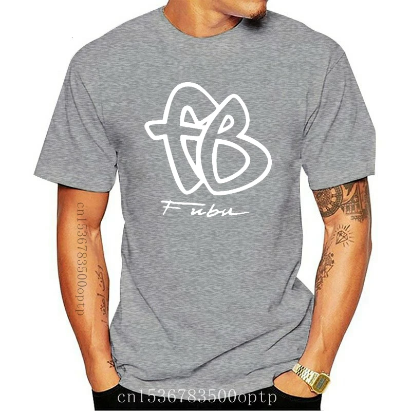 New Rare!!! Vintage Fubu Fb Big Logo 90S Men'S T-Shirt Size S-2Xl Summer O-Neck Tops Tee Shirt