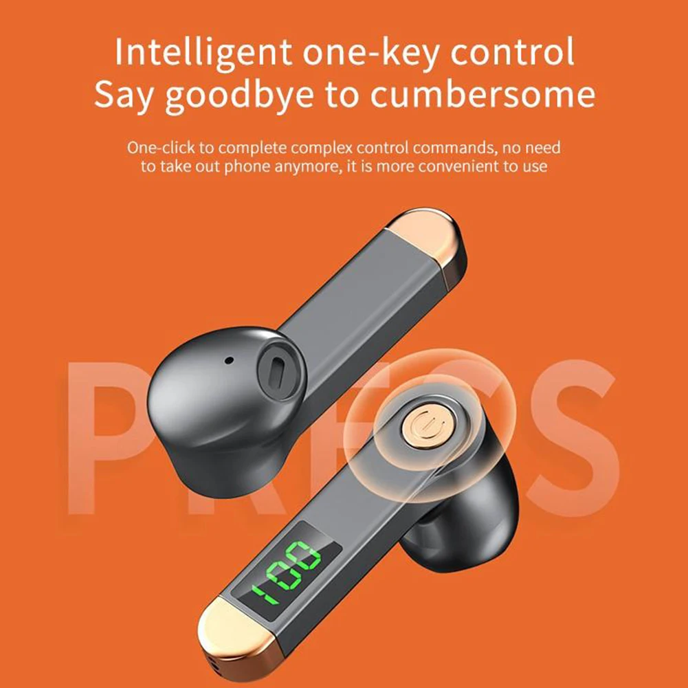 

H01 Bluetooth-совместимые деловые наушники 5.2 беспроводные наушники Hands-Free гарнитура с цифровым дисплеем и кнопкой управления для вождения