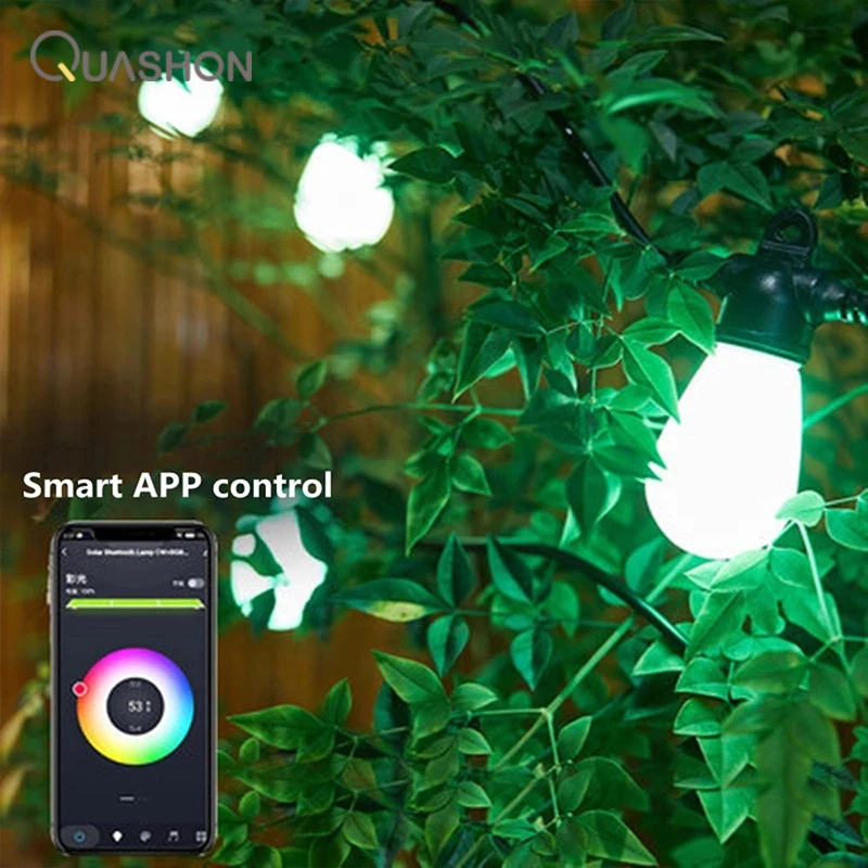 

Solar Garden Decorative Lights Outdoor Wall Yard Lamps Intelligent Control APP Household Chandelier Waterproof String Light