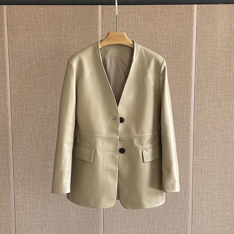 Весенне-осеннее новое кожаное пальто Haining для женщин популярная верхняя одежда