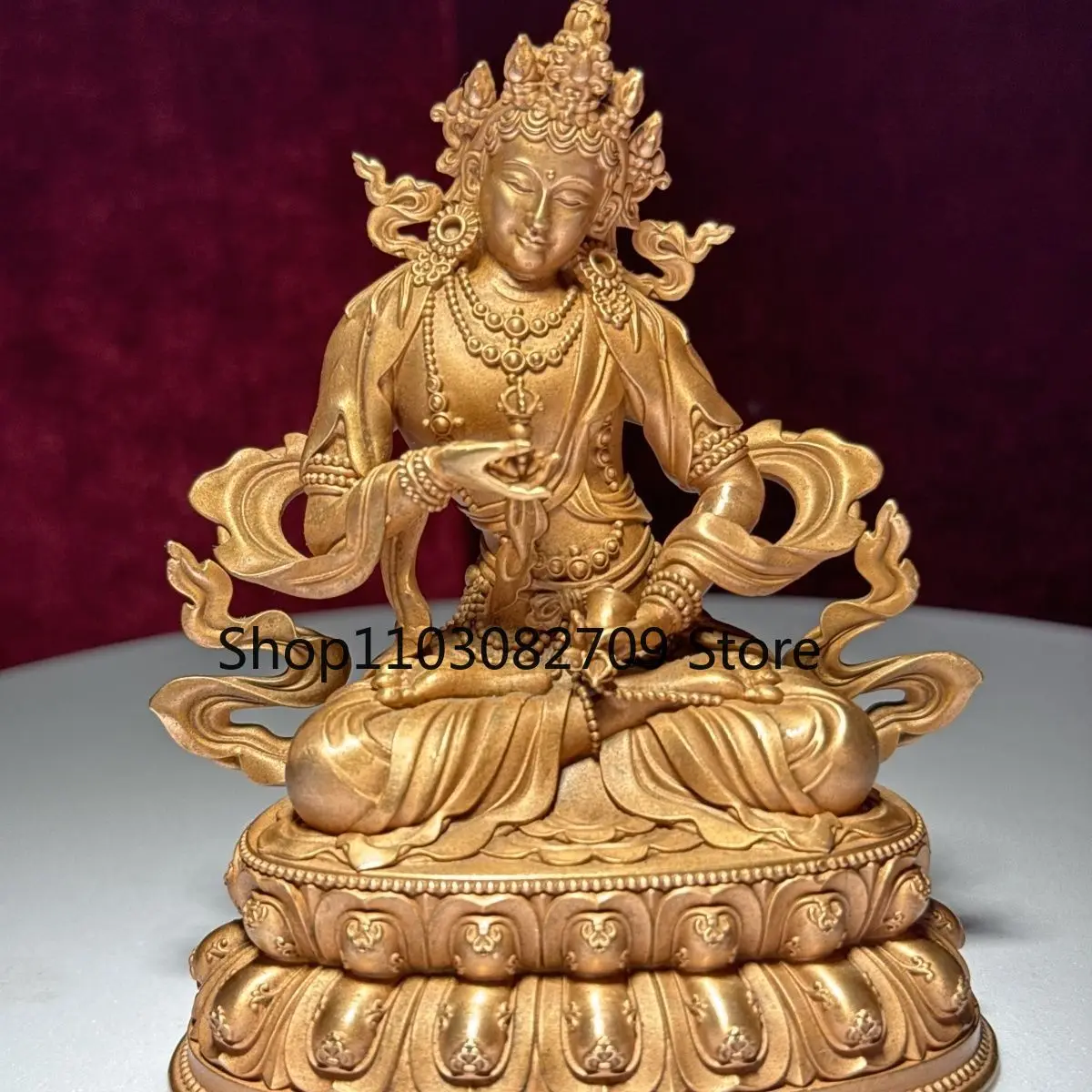 Чистая красная медь Ваджрасаттва 10 см статуя Будды орнамент домашнее поклонение