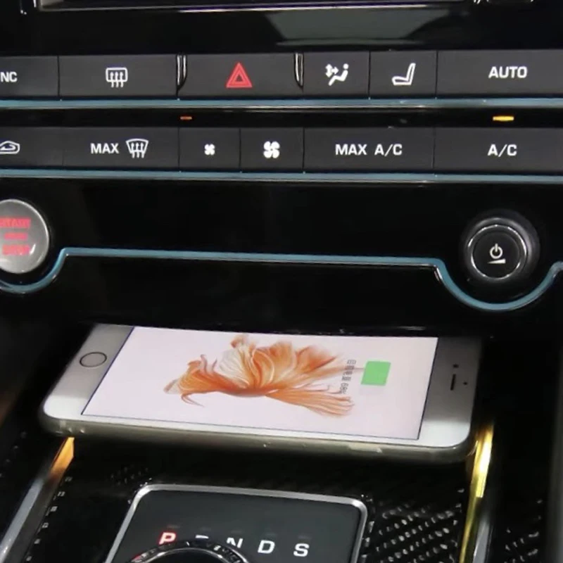 Автомобильная магнитная Беспроводная зарядка 15 Вт для Jaguar F-Pace X761 XE X760 XF X260 2017 ~ 2020