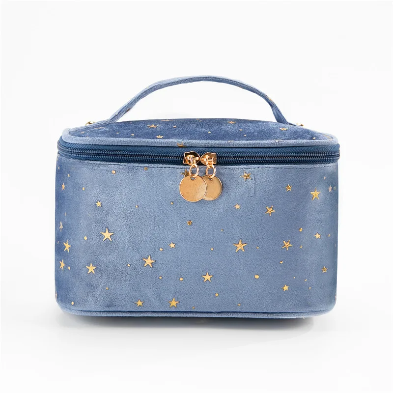 

Velvet Makeup Bag Net Star Girl Portable Cosmetics Large Capacity Square Lipstick Storage Bag Makeup Brush Bags Makeup Box