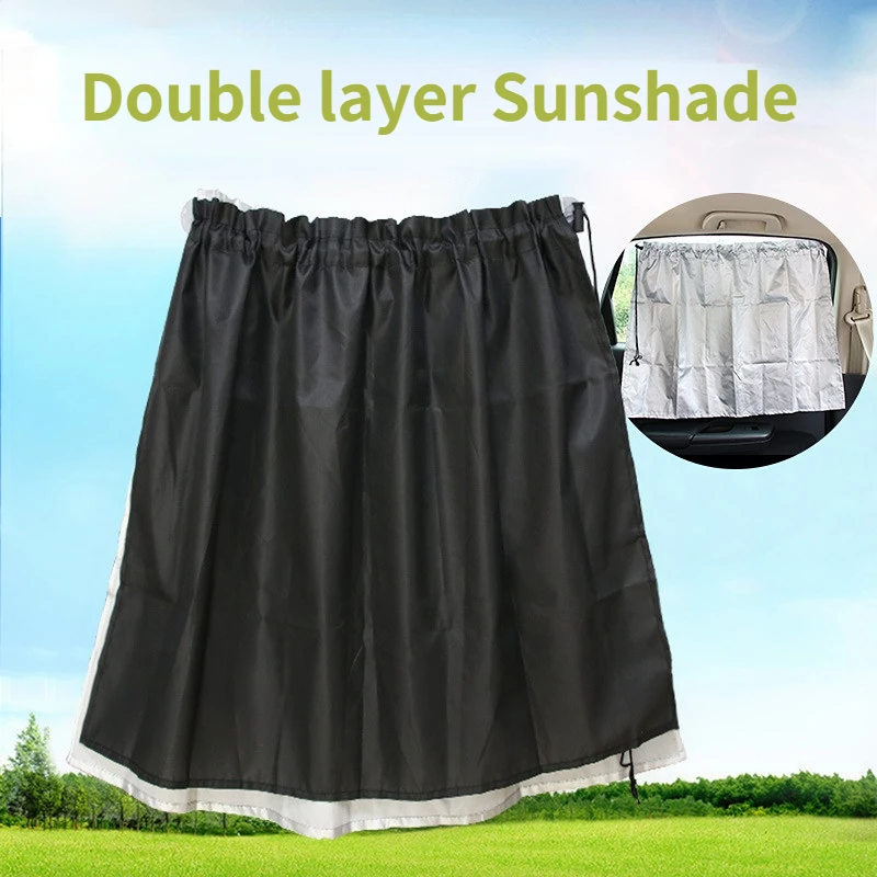 

Double Layer Car Sunshade Side Window Curtain Privacy Protective Auto UV Suction Cup Protector Sheet Double-sided Sun Curtain