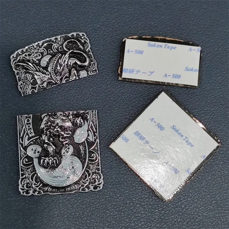 

Buddhist Amulet Wealth Lucky Pixiu Carved DIY Metal Badge For ZP Kerosene Oil Lighter DIY Decor Accessory Metal Badge Man Gift