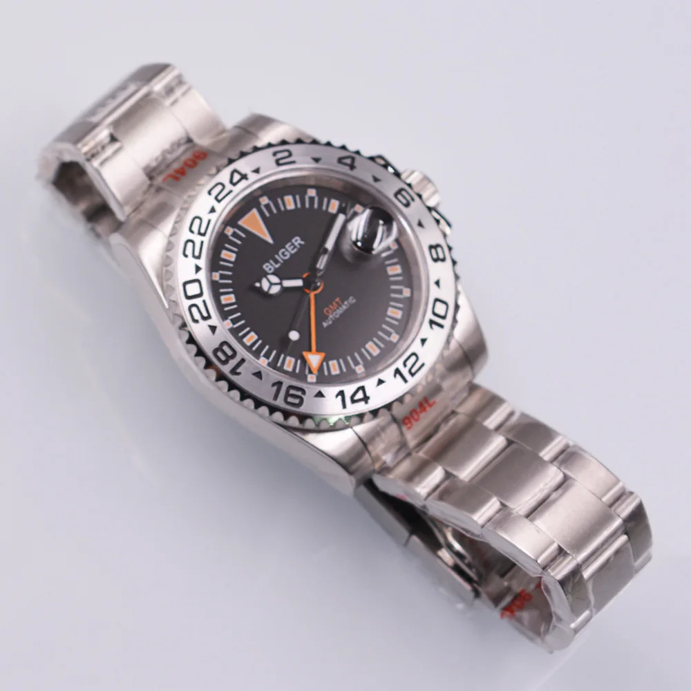 Мужские автоматические механические часы с черным циферблатом 40 мм - купить по