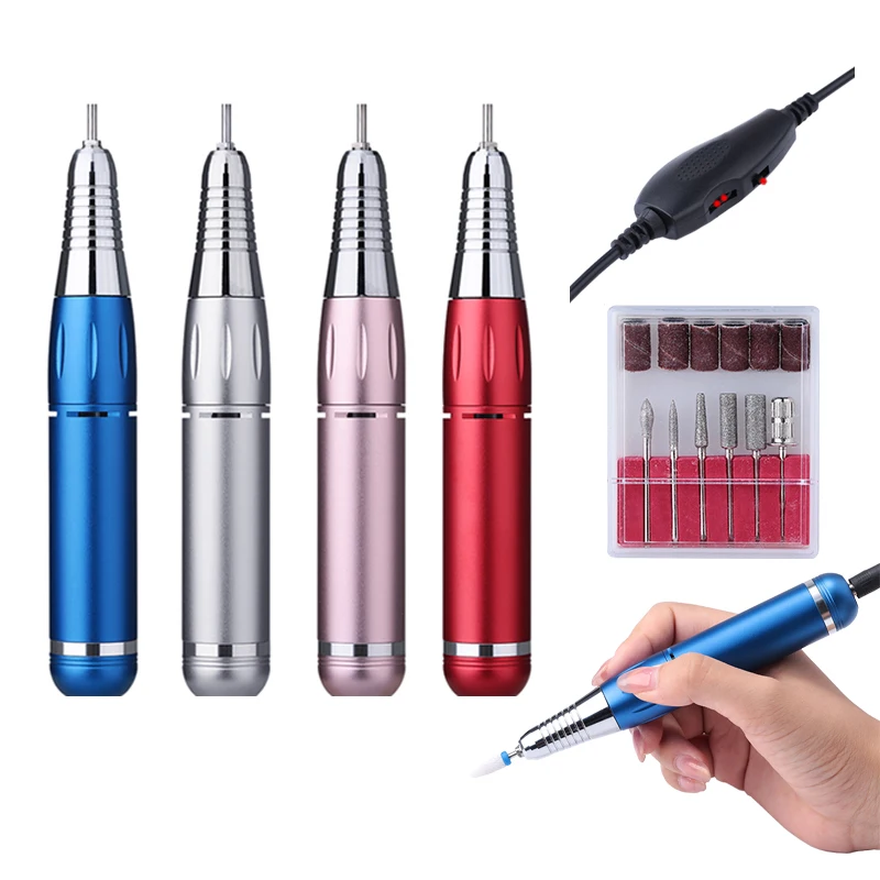 

Professional Electric Nail Drill Machine 30000 RPM Milling Cutters Set Nail Files Pedicure Tools USB Charging Manicure Machine