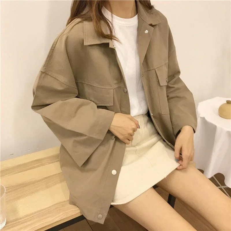 Куртки женские однотонные офисные популярные универсальные индивидуальные