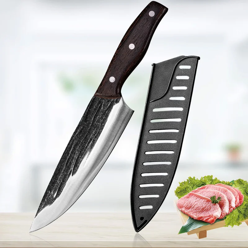 

Handmade Forged Kitchen Knife 5Cr15Mov Stainless Steel Professional Chef Knife Meat Fish Vegetables Slicer Butcher Cleaver Knife