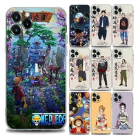 anime one piece national tide retro clear phone case for iphone 11 12 13 pro max 7 8 se xr xs max 5 5s 6 6s plus soft silicone