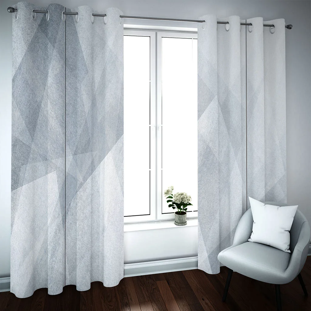 Шторы по индивидуальному заказу для спальни абстрактные геометрические серые
