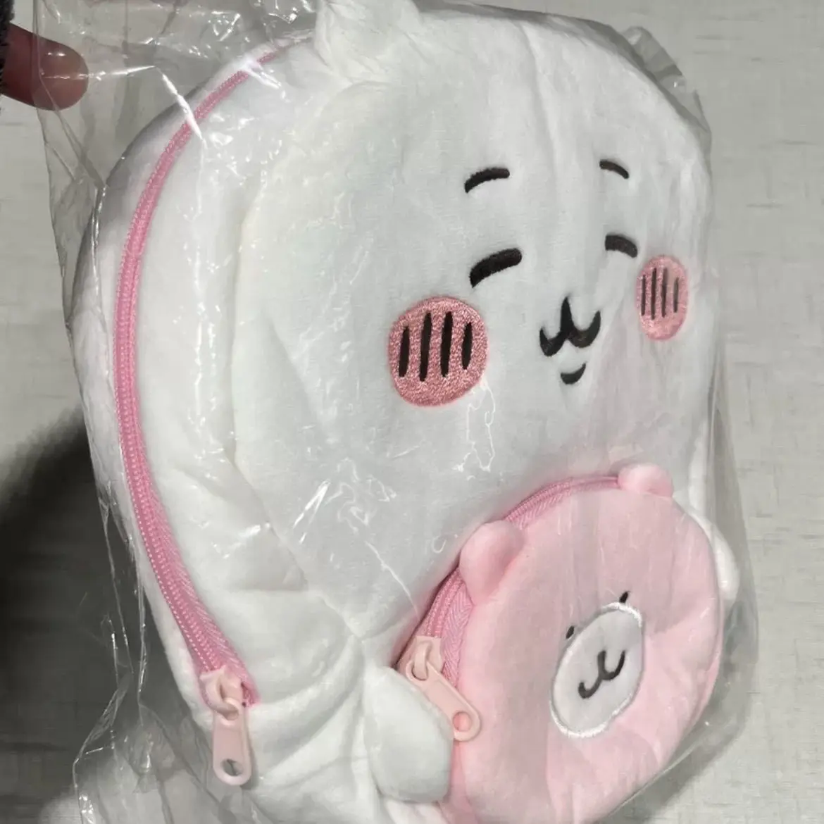 Милый Плюшевый Рюкзак Chiikawas Usagi Hachiware из аниме кавайная вместительная сумка для