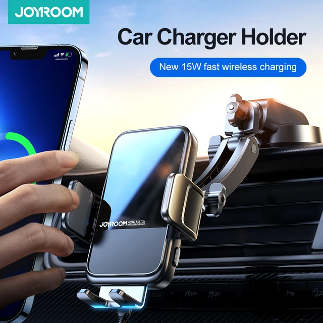 Joyroom Wireless Charging Car Phone Holder 15W Fast Charging Phone Holder in Car Car Charger For iPhone Xiaomi Huawei Samsung 1