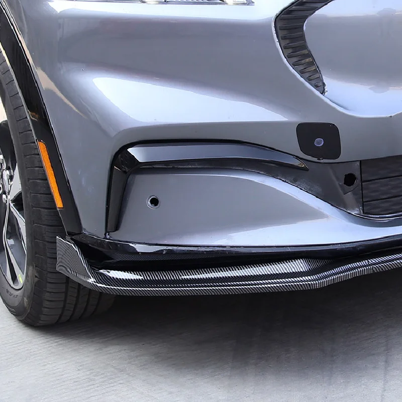 Бампер для Ford Mustang Mach e под спойлер передняя лопата углеродное волокно узор