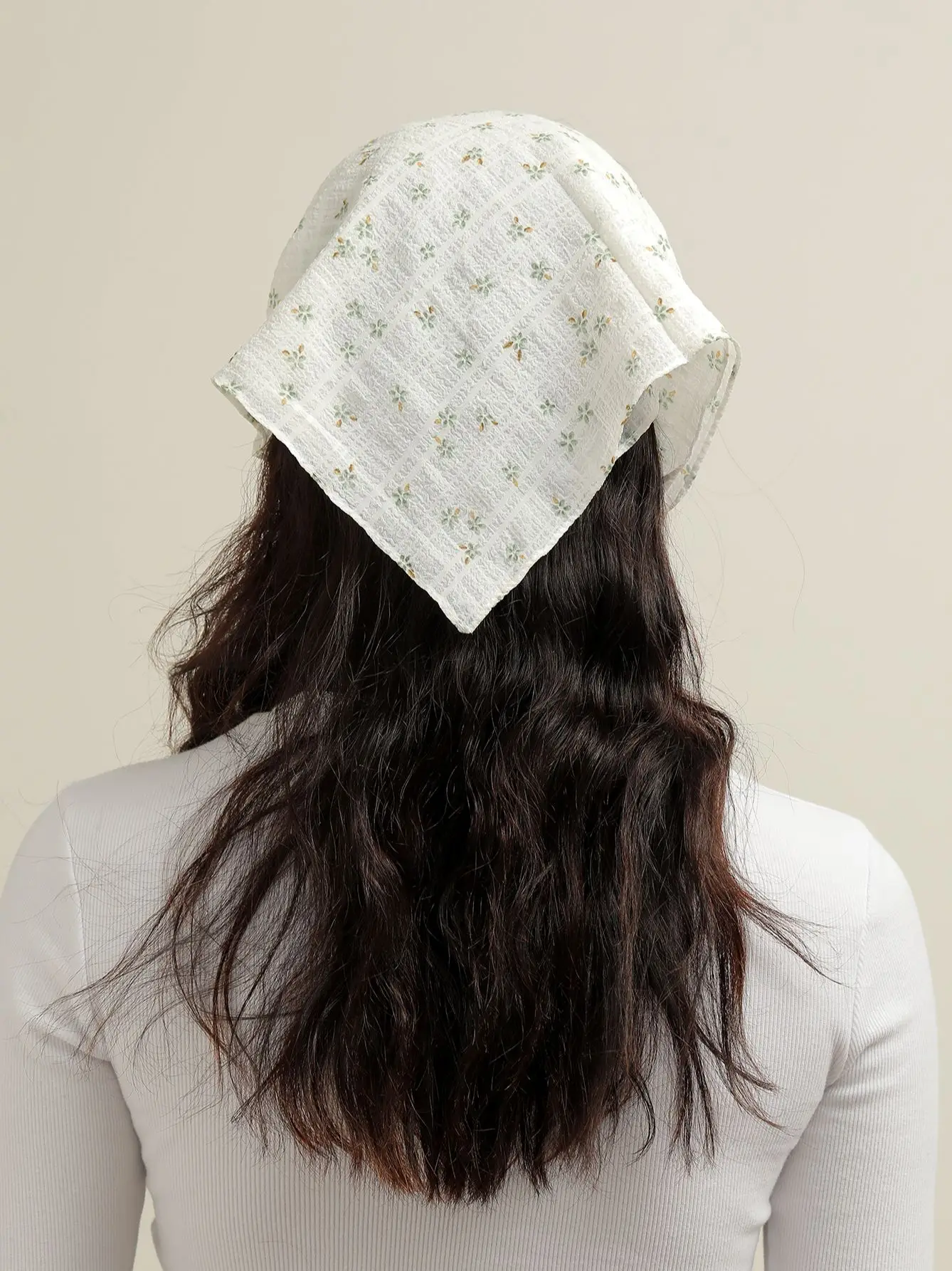 Повязка для волос с цветочным узором тканевая платок-бандана шарф повязка на