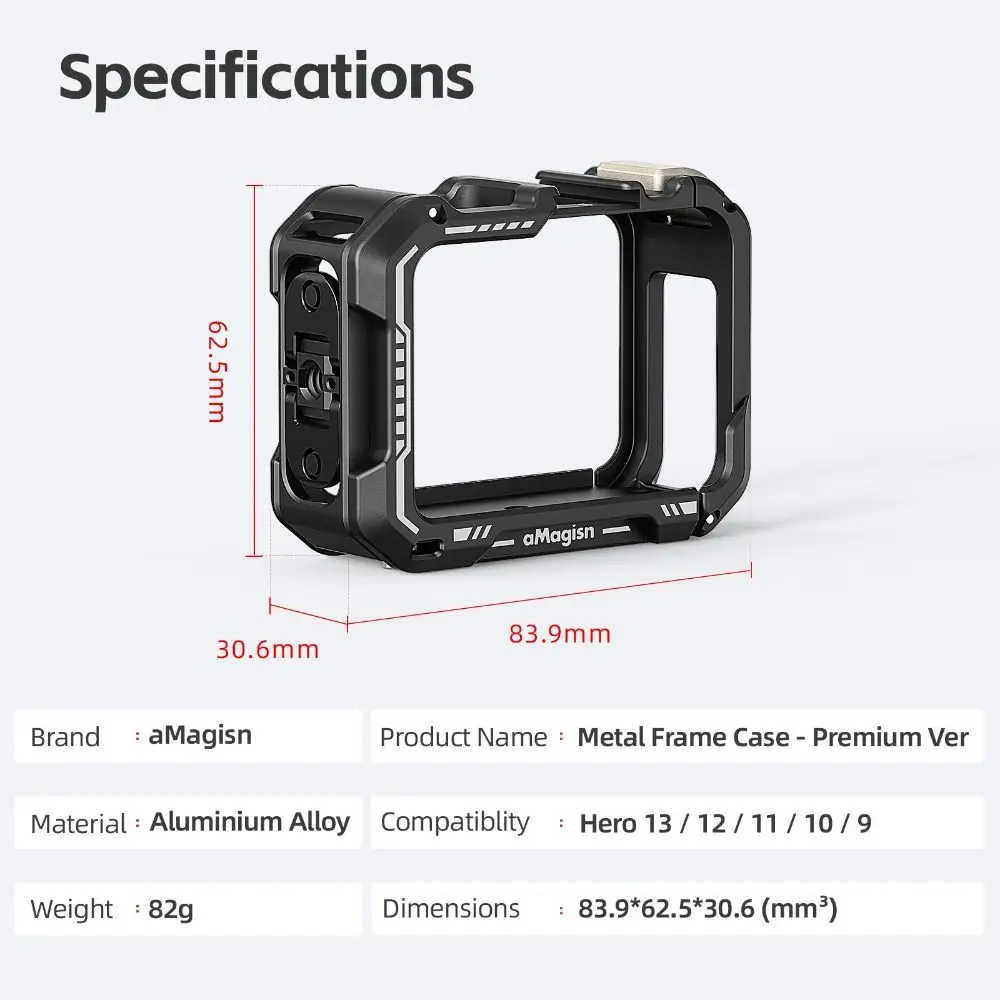 Защитный чехол из алюминиевого сплава для GoPro Hero 13 12 11 10 9