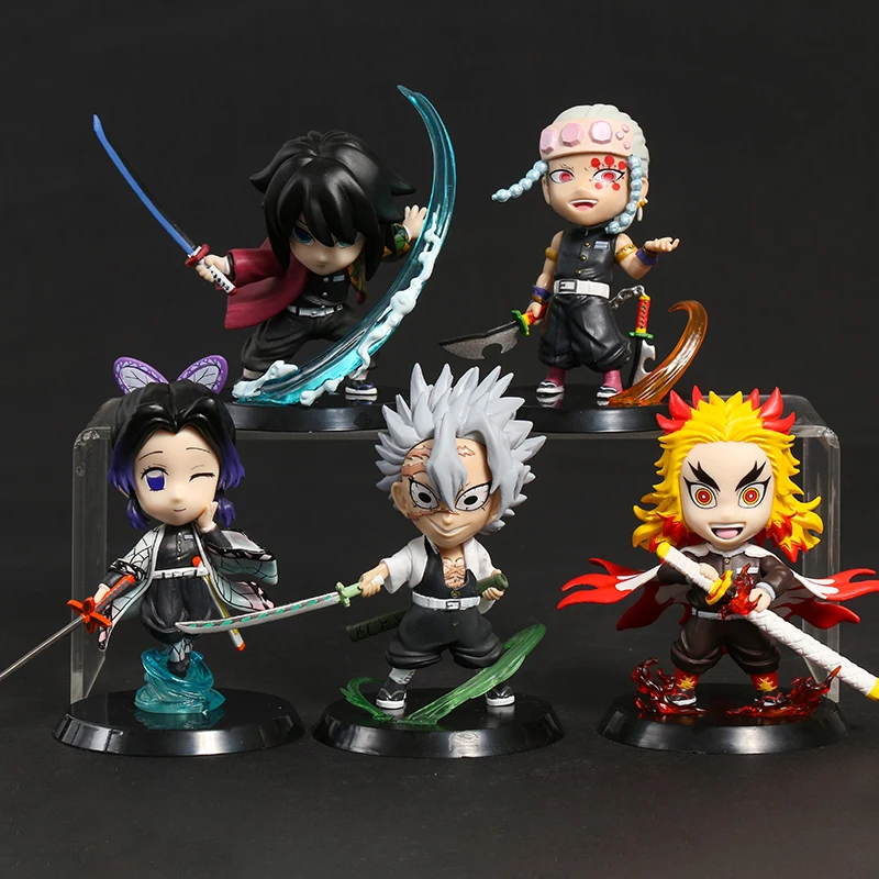 

Игрушечная кукла, рассекающая демонов Tanjirou Zenitsu Inosuke Giyuu Shinobu Kyoujurou Tengen Muichirou Mitsuri аниме модель, коллекционная фигурка, игрушечная кукла