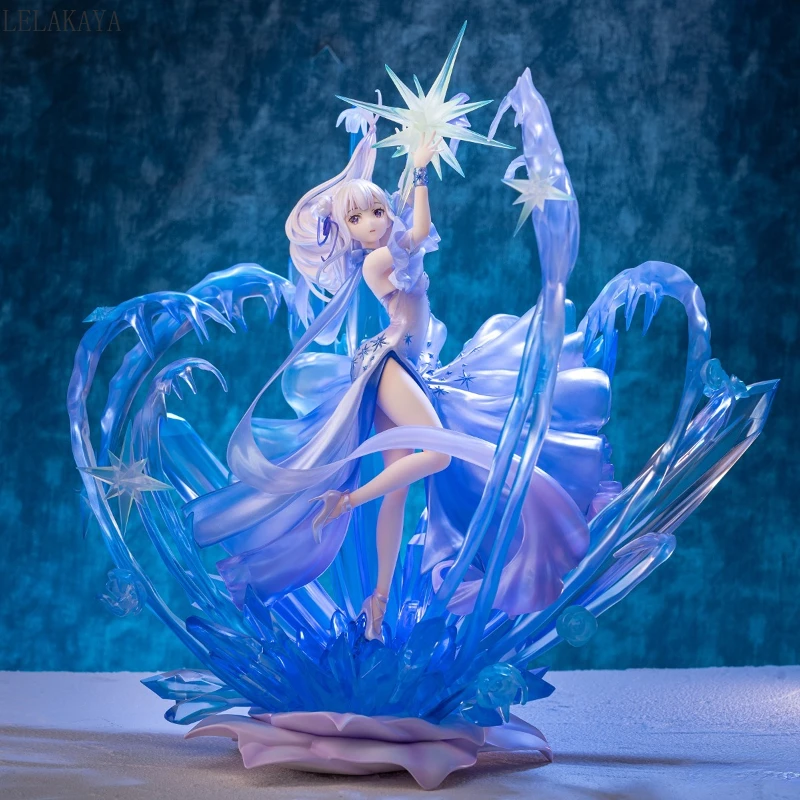 

36cm Emiria Anime Figure Re:Life In A Different World From Zero Emiria Crystal Dress Action Figure Illuminate Ver. PVC Model Toy