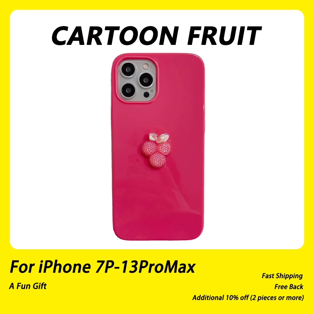 

DIY 3D Fruit Design Lens Camera Phone Case For IPhone 13 Pro Max 11 12 Pro Max XR X XS Max 7 8 Plus Silicone Soft Back Coque