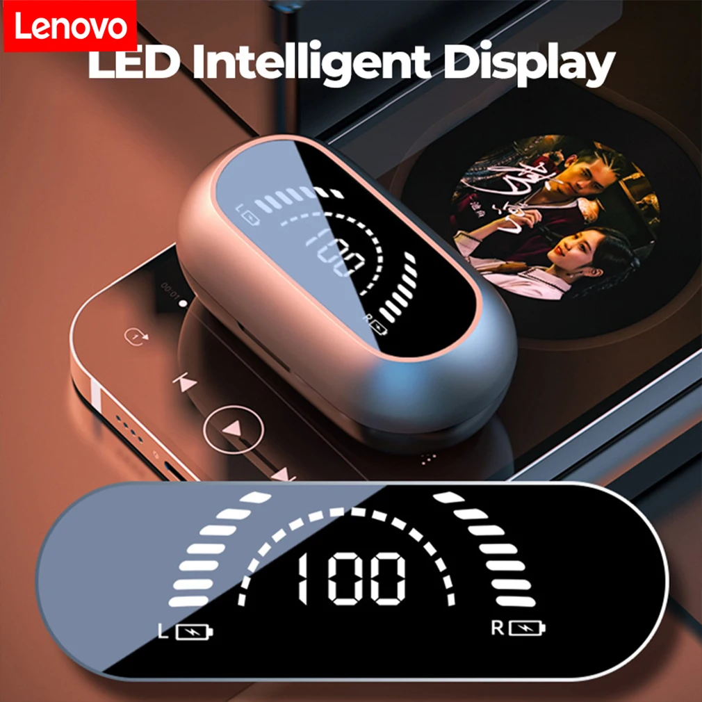 

Lenovo Original Bluetooth Earphone Wireless Bone Conduction Open Ear Clip Headphone Noise Canceling Air Pro Pods Sport Earbuds