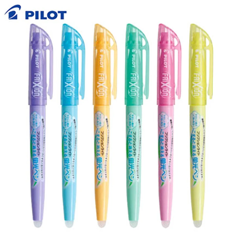 Fluorescent Pen 6 Soft Color Ink Erasable Writing Pen