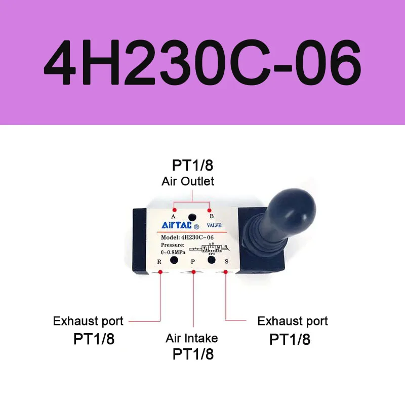 

Ручной пневматический клапан AirTAC 4H210 4HA230 4H310 4HA330