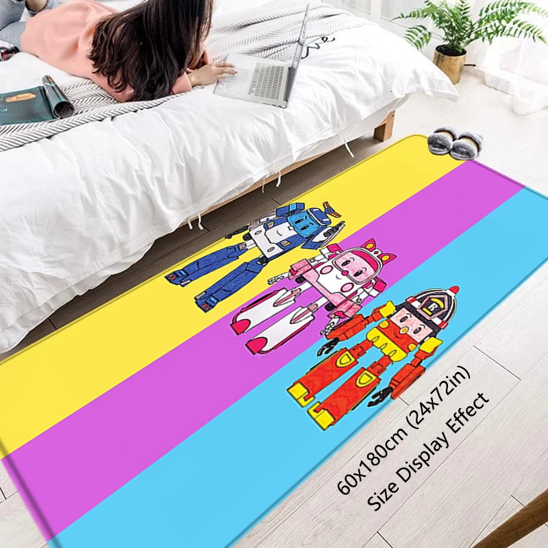 R-Robocar Poli Домашний Коврик Противоскользящий Напольный Ковер Для Кухни Ванной