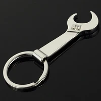 zinc alloy key chain beer bottle opener creative wrench shape corkscrew keychain beer opening keychain key tag chain ring