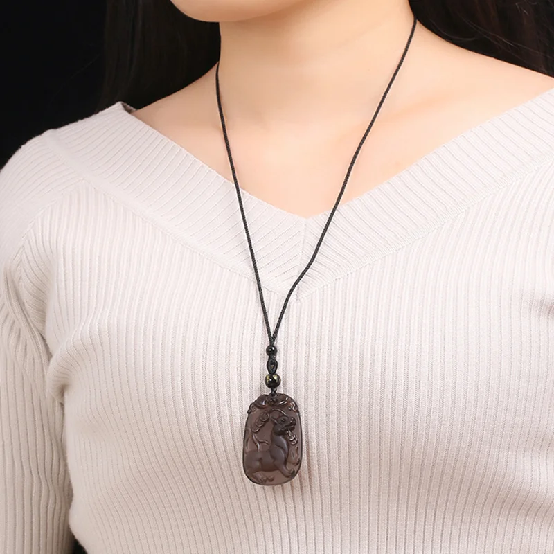 Natural Ice Obsidian Zodiac Dog Pendant 2025 Men's Women Auspicious Wearing Keychain |