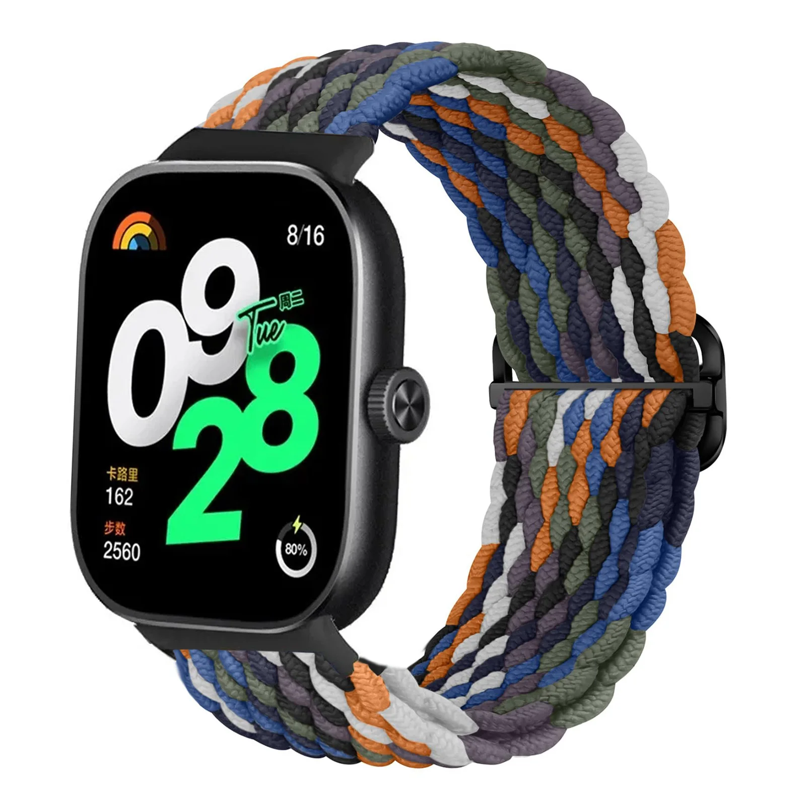 Ремешок Плетеный для Xiaomi Redmi Watch 4 эластичная соло-петля регулируемый спортивный