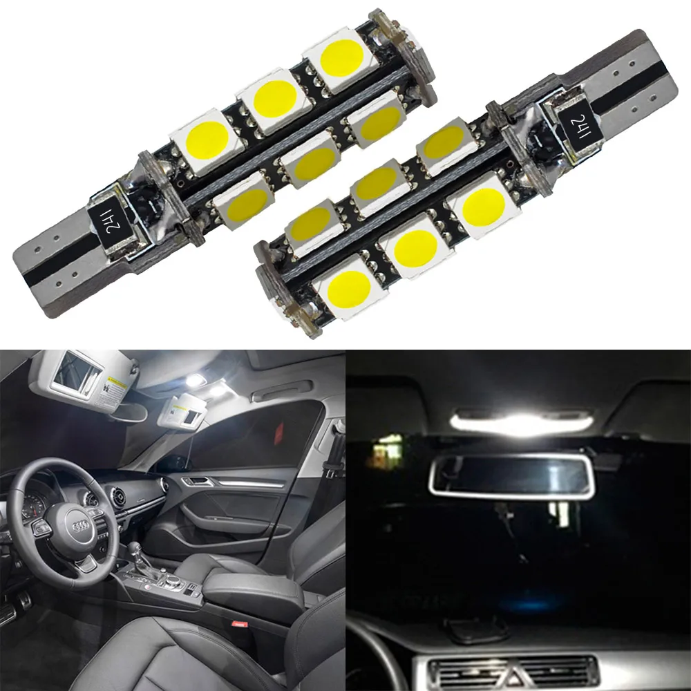 

1PCS Car Door Brake LED T10 W5W 194 Canbus 13SMD 5050 Auto Parking Reverse Light License Plate Trunk Lamp Dome Reading Led 12V