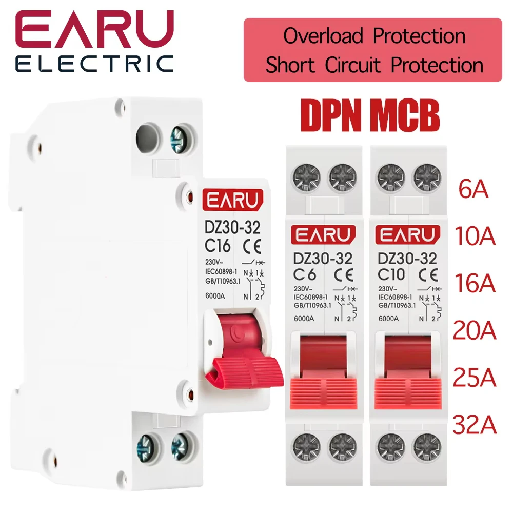Мини автоматический выключатель EARUELECTRIC DPN-32