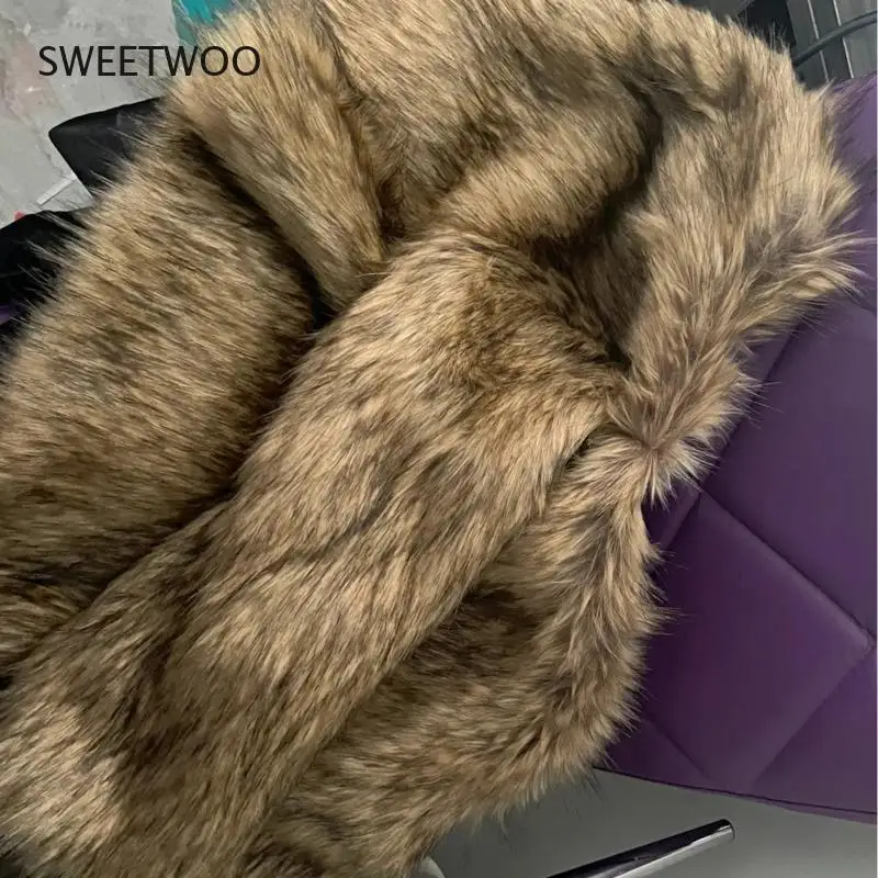 Winter Women's Thickened Warm Furry Coat Eco Faux Fur Top Fabric Coats Vest Bear Jacket Ponchos and Capes Tunic Outerwear 2022