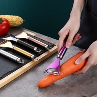 304 stainless steel paring knife multi function apple potato peeler melon fruit planing kitchen cutter acssessory
