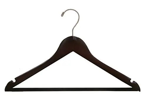 

HANGER Cherry Wood Suit Hanger with Flocked Non-Slip Bar, 25 Pack