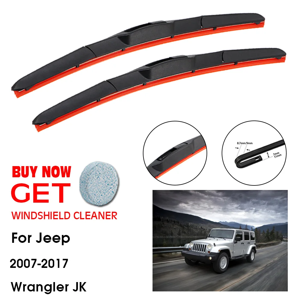 

Стеклоочиститель автомобильный для Jeep Wrangler JK, 16 + 16 дюймов, 2007-2017, стеклоочиститель переднего стекла, лобовое стекло, стеклоочиститель с сили...