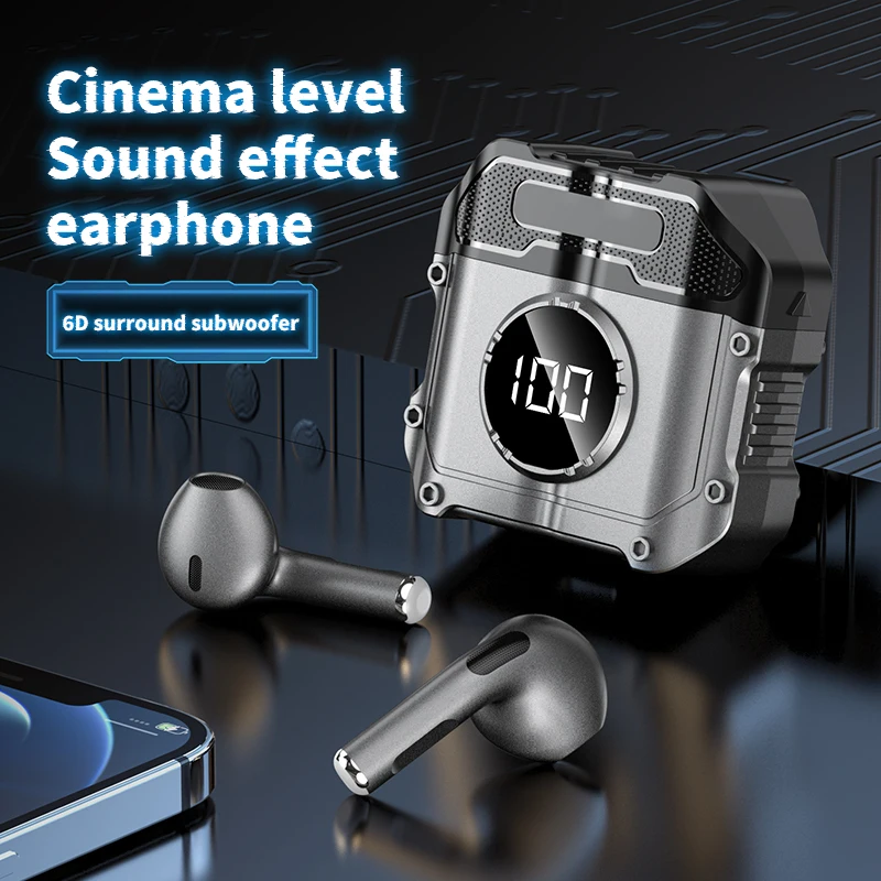 

LED Display TWS Earphone Bluetooth 5.2 9D HIFI Stereo Sound Bass Wireless Earbuds IPX7 Waterproof Headphones With Mic Headsets