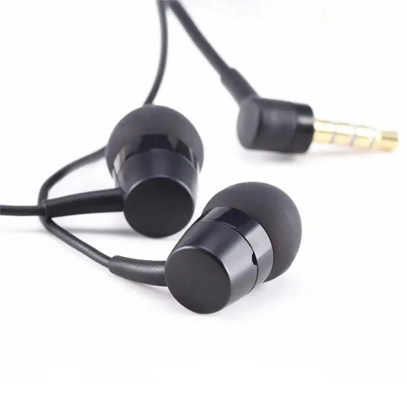

Original MH750 Stereo Mobile Phone Original Earplugs In-ear Subwoofer Wired Headset Wire Control With Wheat