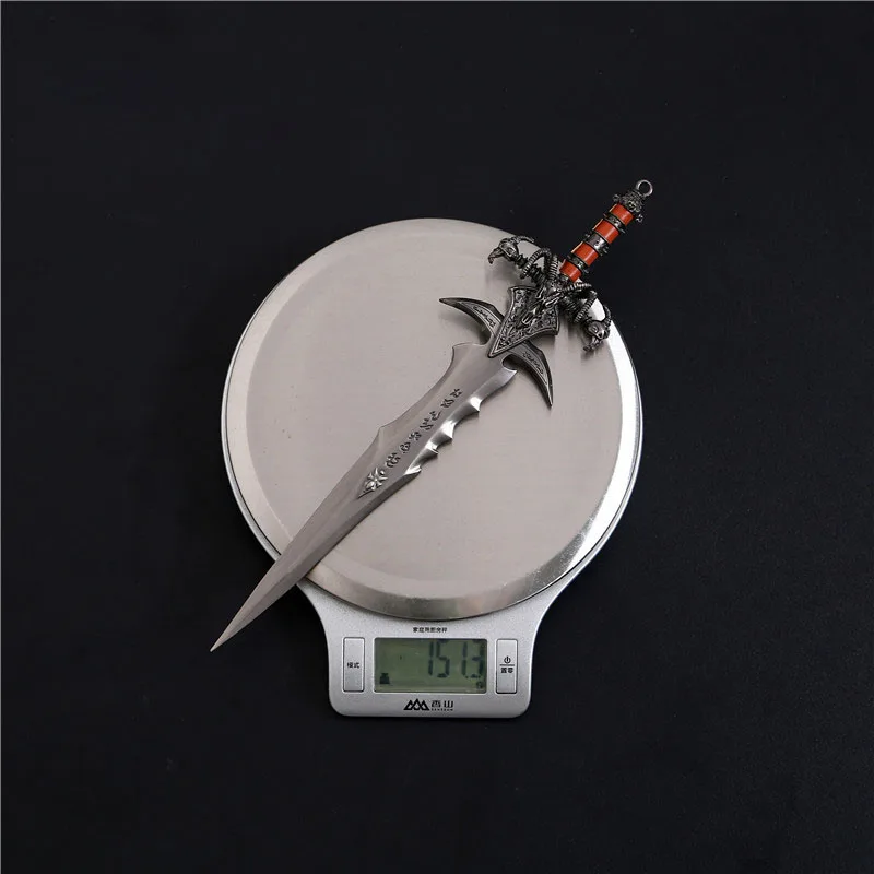 27cm World of Warcraft Frostmourne Alloy Swords Game Keychain Weapons Model Replica Toy for Kid Katana Christmas Gifts for Boy images - 6