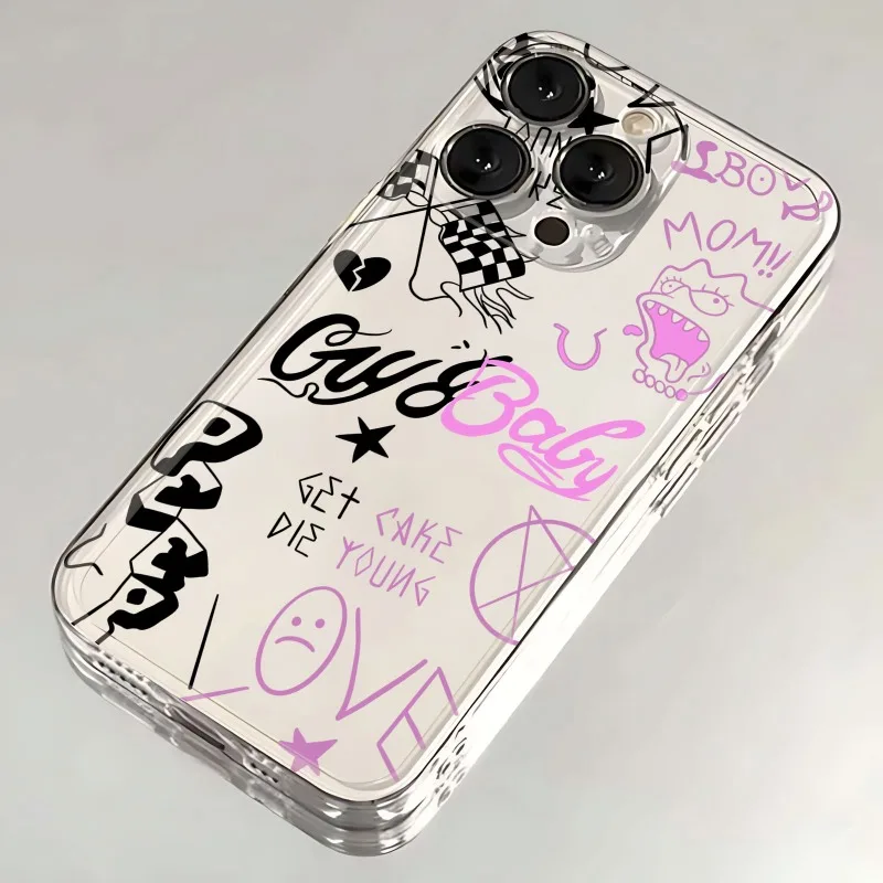 Фото Противоударный чехол для iPhone 17 16 15 11 12 14 13 Pro Max Mini X XS XR 7 Plus 17E Air с дизайном Lil Peep Hellboy Love №4