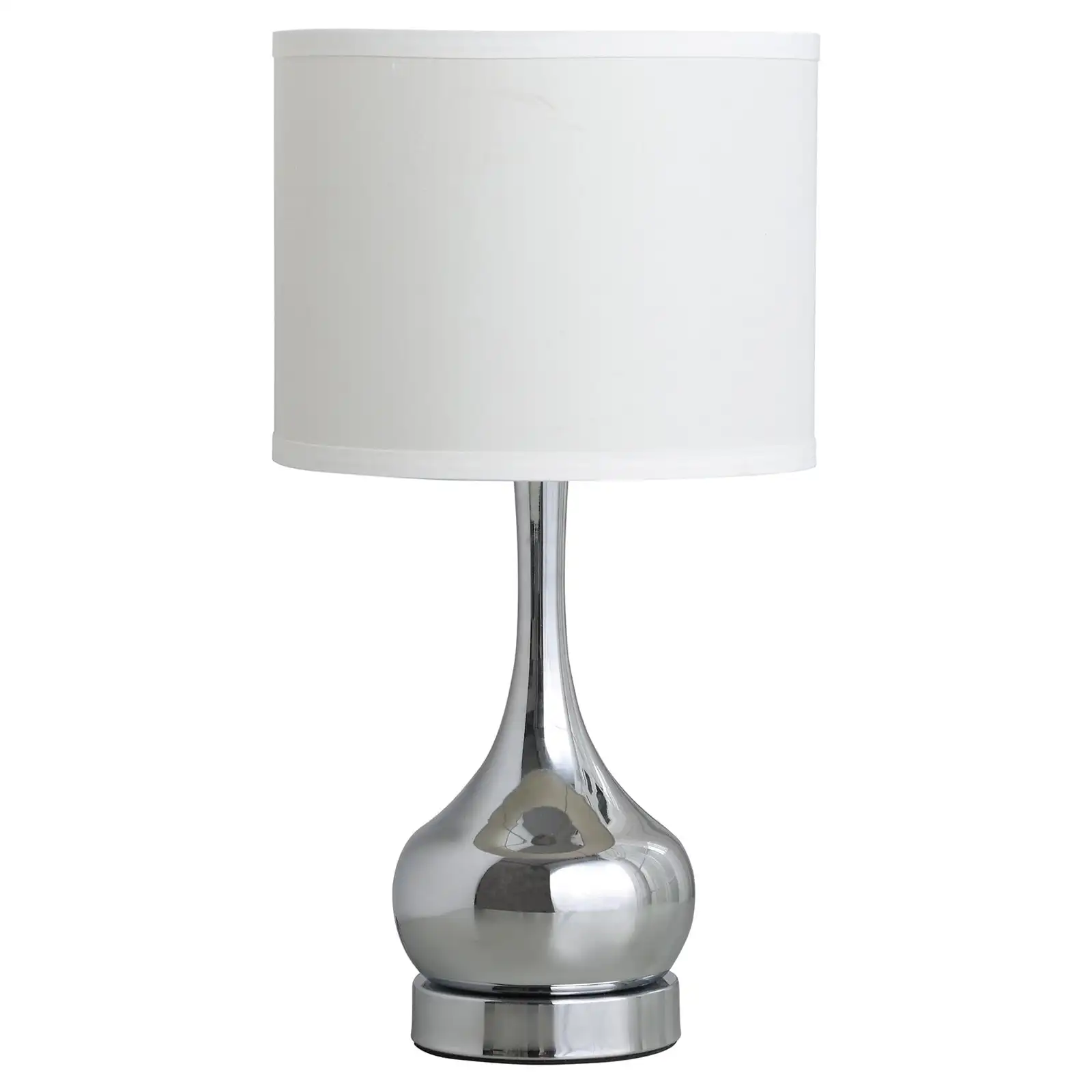 

Free Shipping Free Shipping 18.75"In Corrine Polished Silver Mid Century Table Lamp