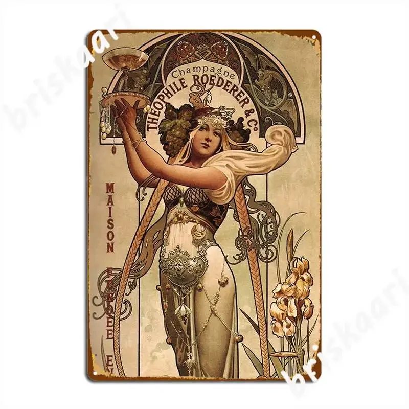 Шампанское Theophile Roederer Andamp Co Плакат Металлическая табличка Настенная пещера