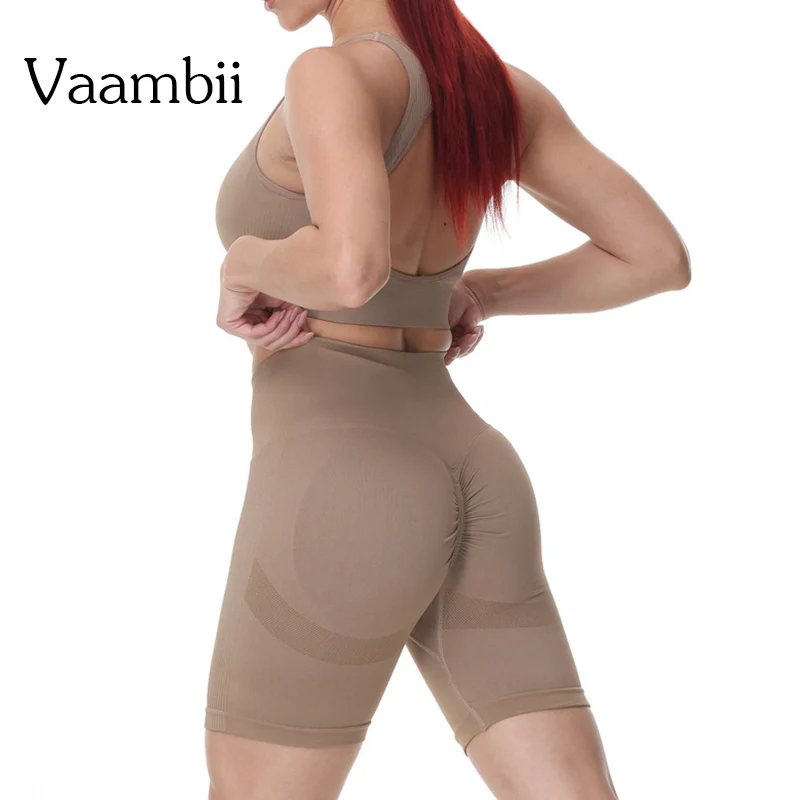 

Women Sports Bra Shorts Yoga Set Activewear Seamless Active Wear Outfit Suit Workout Sportswear Gym Clothing Work Out Sets