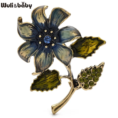 Wuli&baby винтажные броши с цветами
