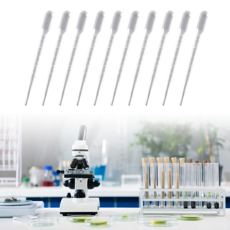 

100 Pcs Disposable Graduated Pipettes Eye Dropper Plastic Transfer Pipettes