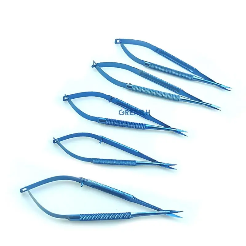 

1pcs 12cm-18cm Titanium Castroviejo Corneal Scissors Capsule Membrane Scissors Micro Ophthalmic Instruments