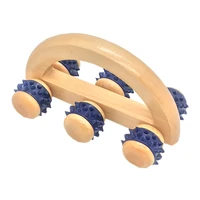 8massage balls wooden roller tool for foot hand hold leg body massage wheel relieve body leg pain massager body maderotherapy