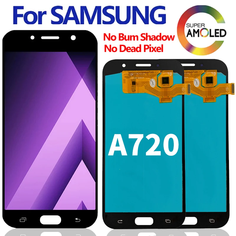 

OLED For Samsung Galaxy A7 2017 LCD A720 Display Touch Screen Digitizer Replacement Parts For A720F A720M LCD Display
