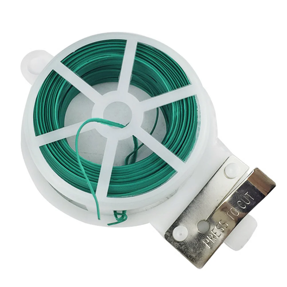 

50/100m Cable Wire Greenhouse Plant Organizer Tied Rope Twist Plastic Grafting Garden Tools Plants Ties Tree Climbing Support