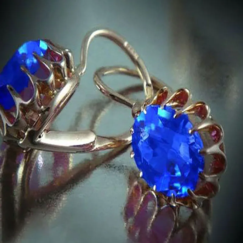 

Висячие серьги с кристаллами циркония для женщин винтажные синие фиолетовые серьги с камнем свадебные серьги вечерние Ювелирные изделия Подарки Серьги